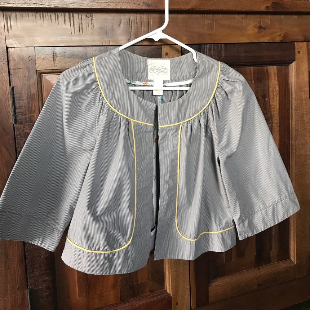 Short sleeved Striped Blazer